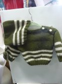 Olive Green Cardigan with Hat 3 months
